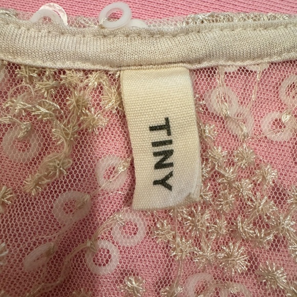 TINY Cream Tank Top with Lace & Beading – Size S - Picture 5 of 6